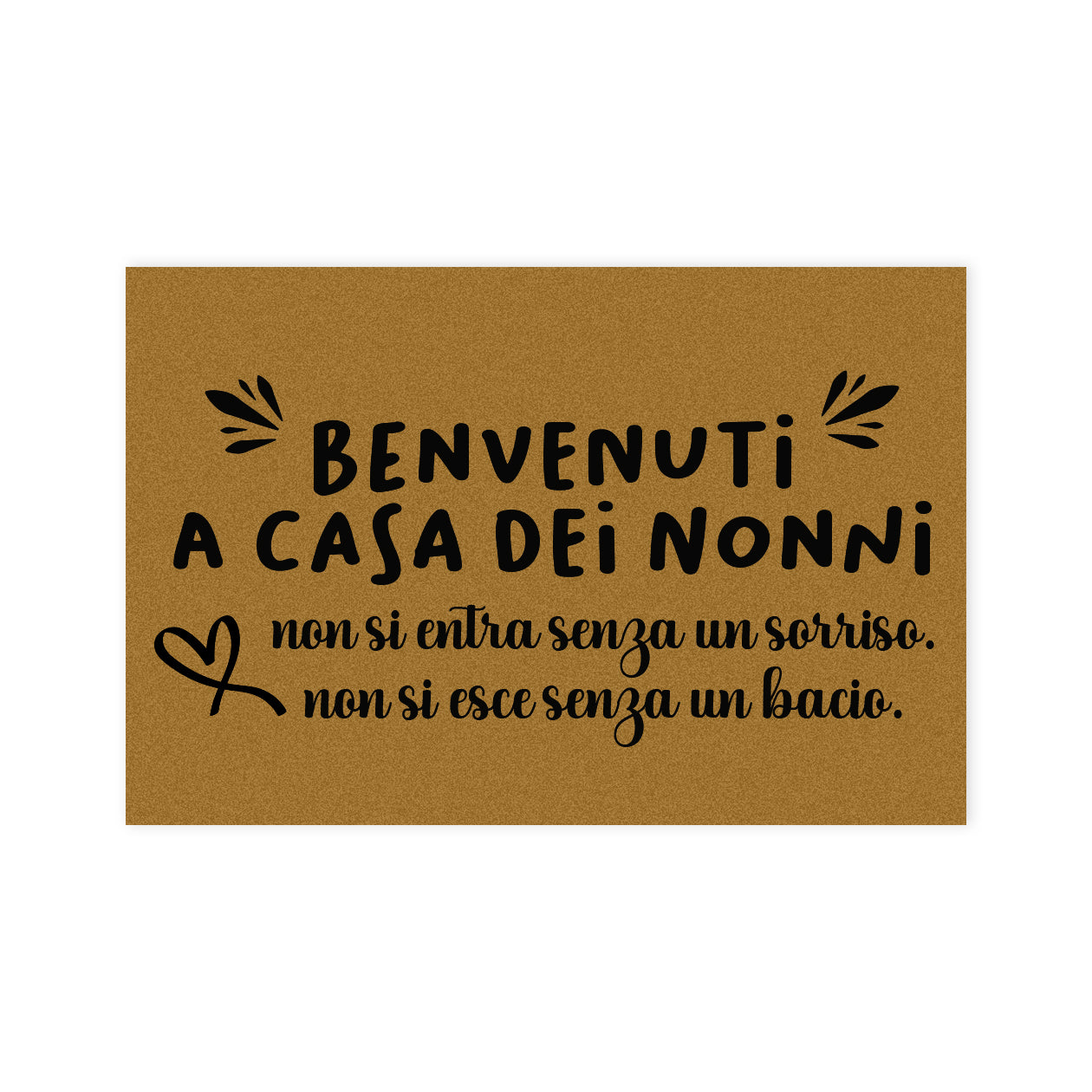 Benvenuti a casa dei nonni, non si esce senza un bacio - Tappeto