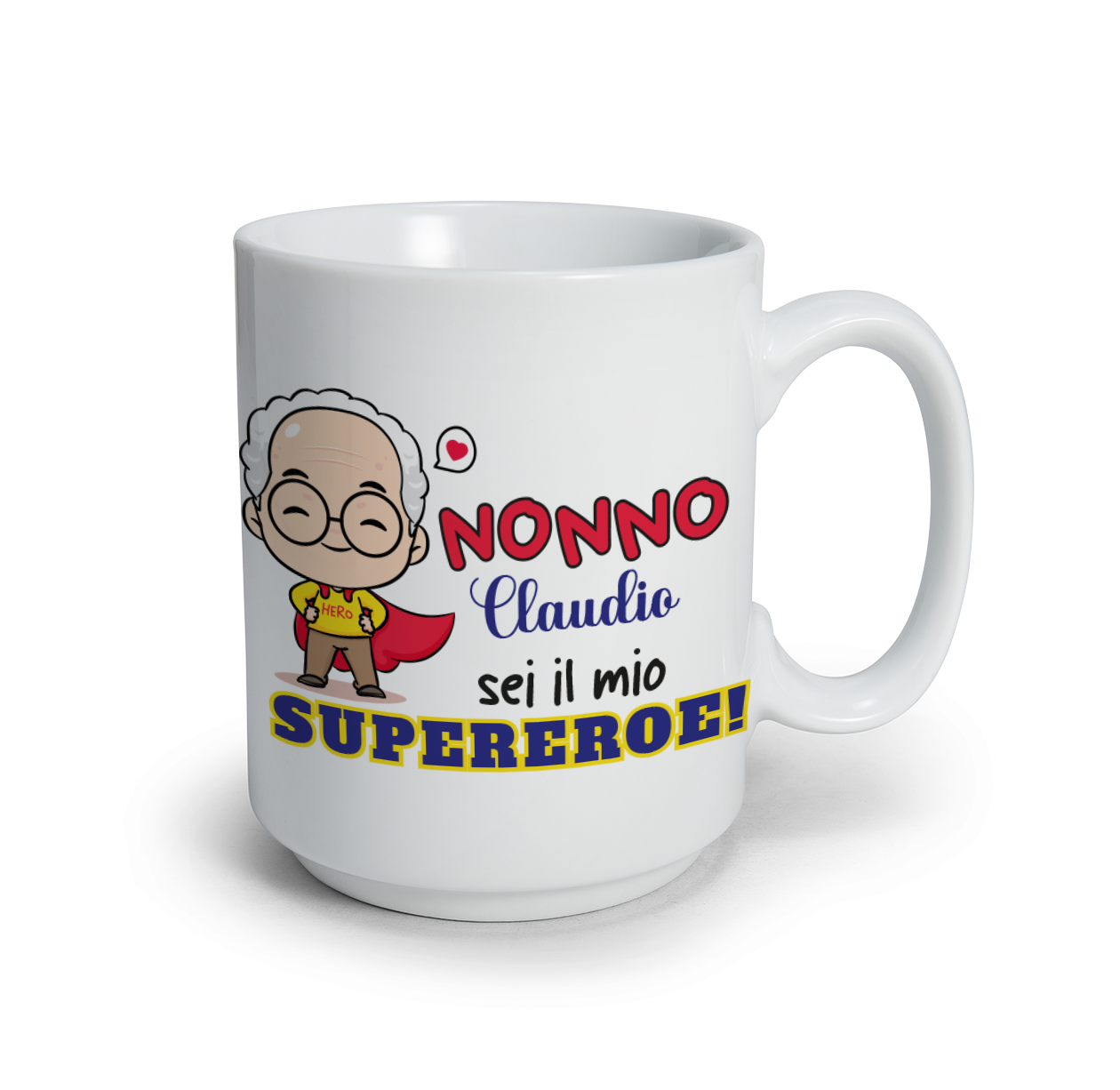 Nonno sei il mio supereroe - Tazza mug - personalizzata con nome