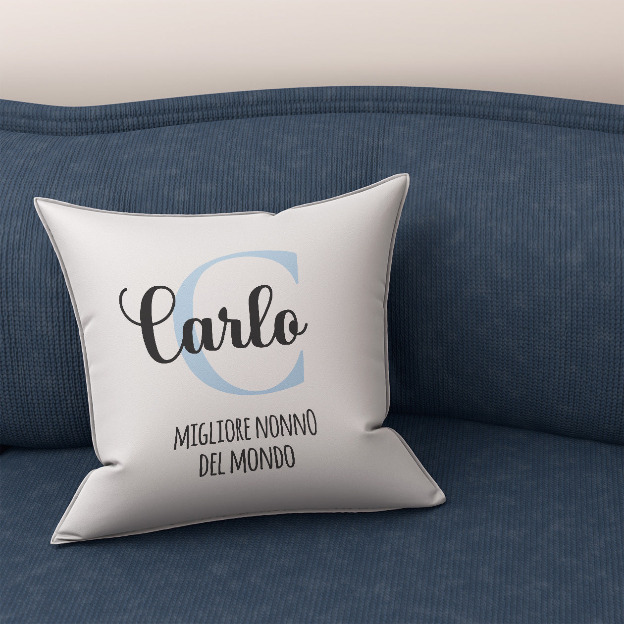 Migliore nonno del mondo - Cuscino - personalizzato con nome