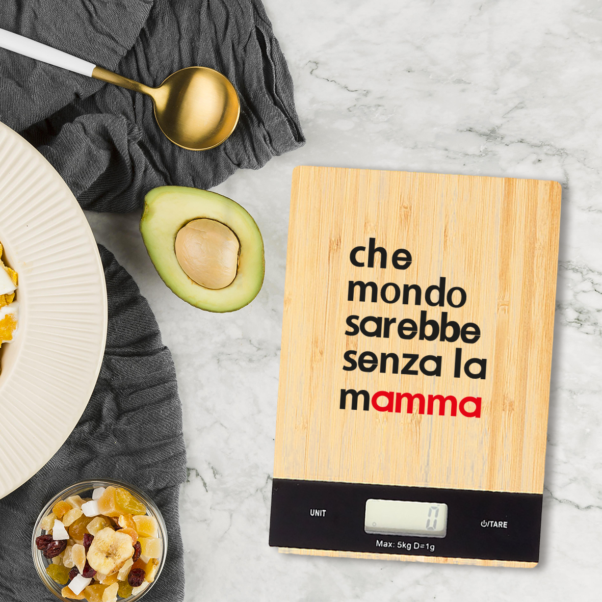 Che mondo sarebbe senza la mamma - Bilancia Da Cucina Digitale