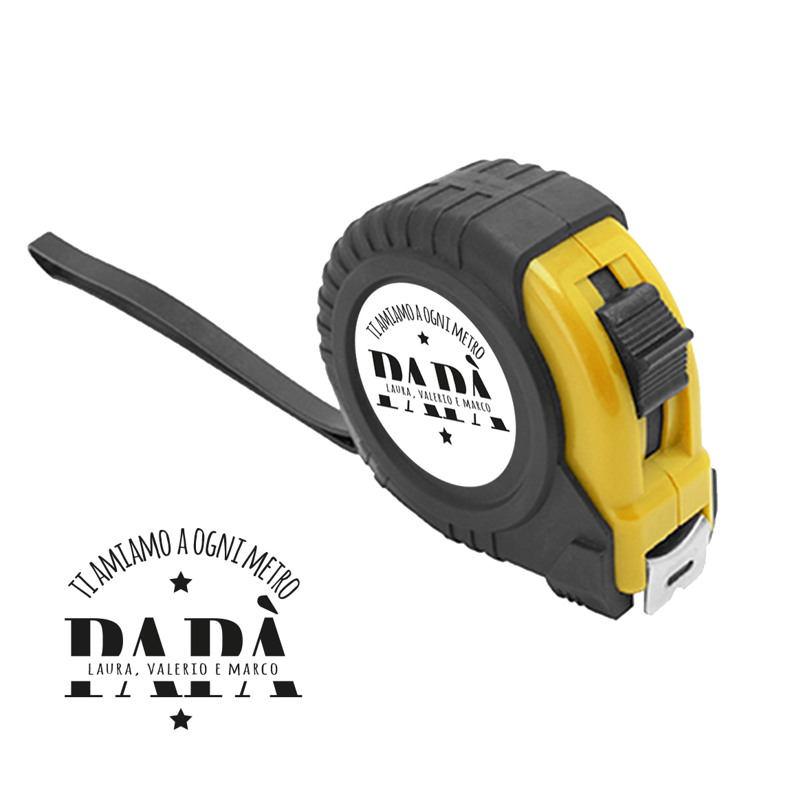 Ti amiamo a ogni metro papà - Metro a rullo da 5 metri - personalizzato con nome