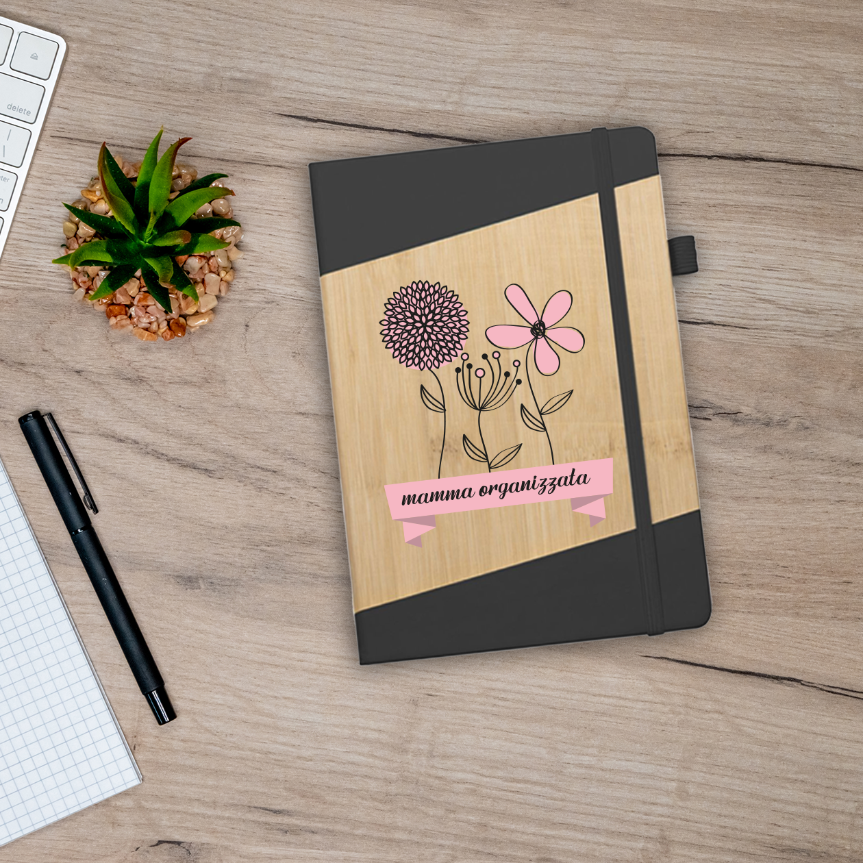 Mamma organizzata - Block Notes in PU a righe
