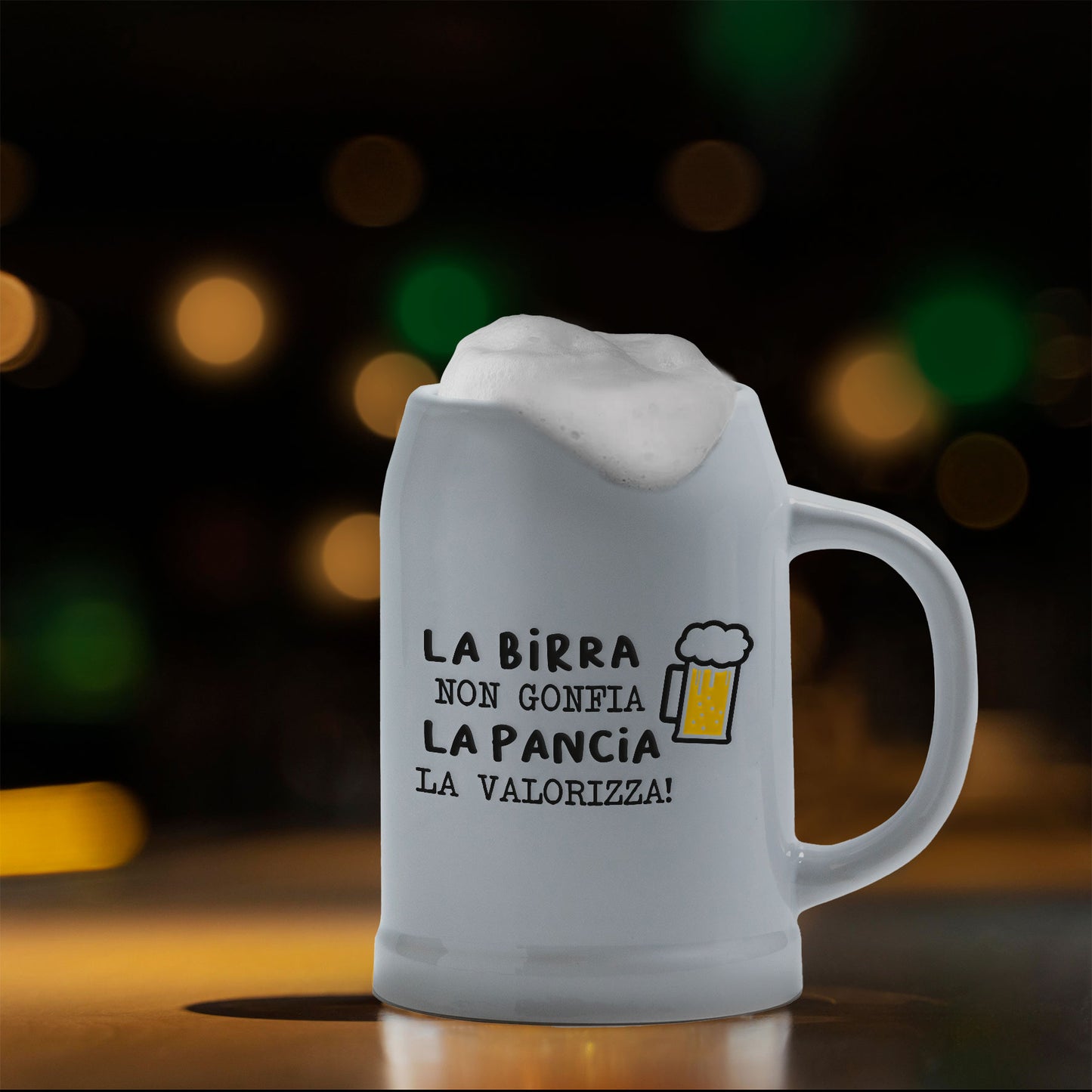La birra non gonfia la pancia la valorizza - Caraffa in ceramica