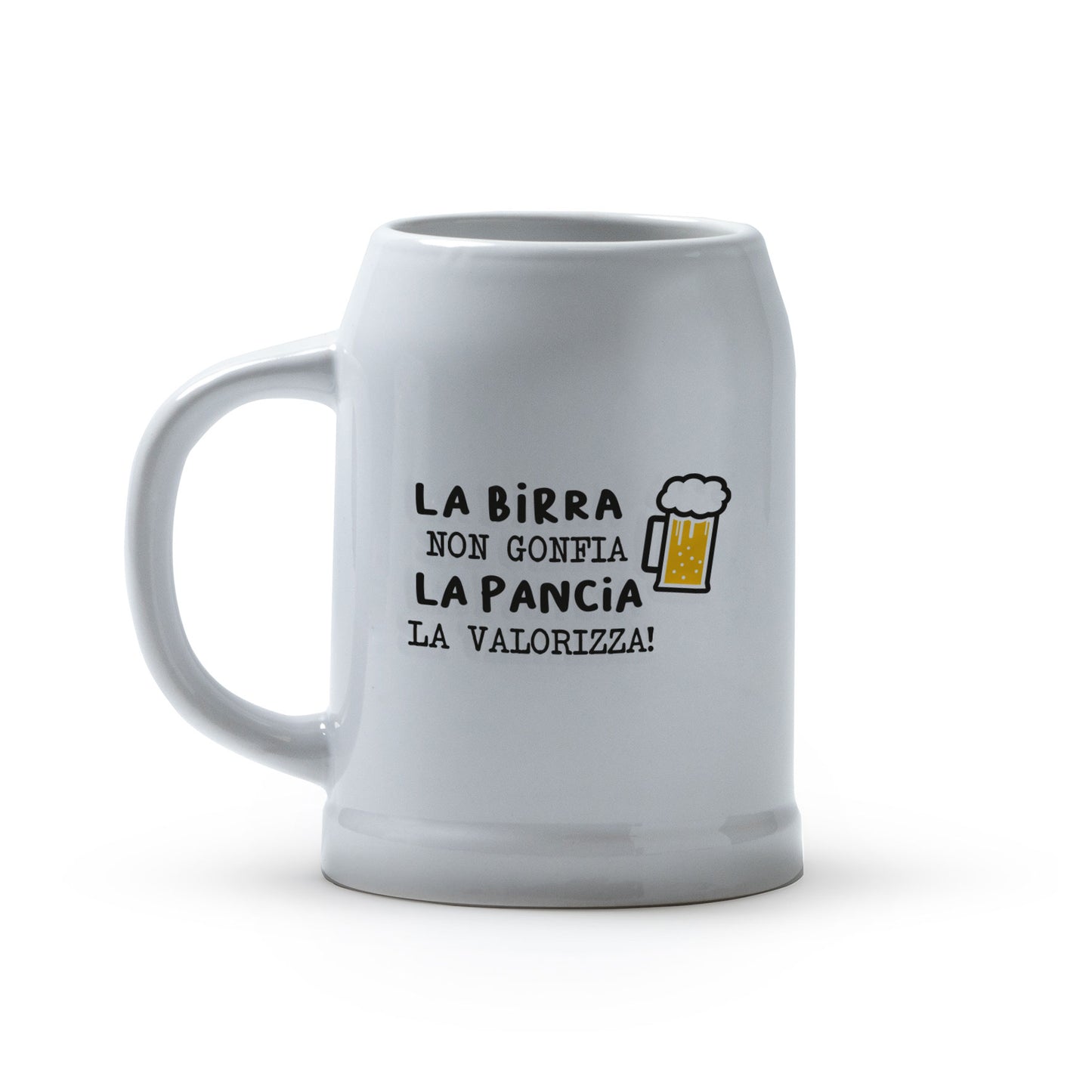 La birra non gonfia la pancia la valorizza - Caraffa in ceramica