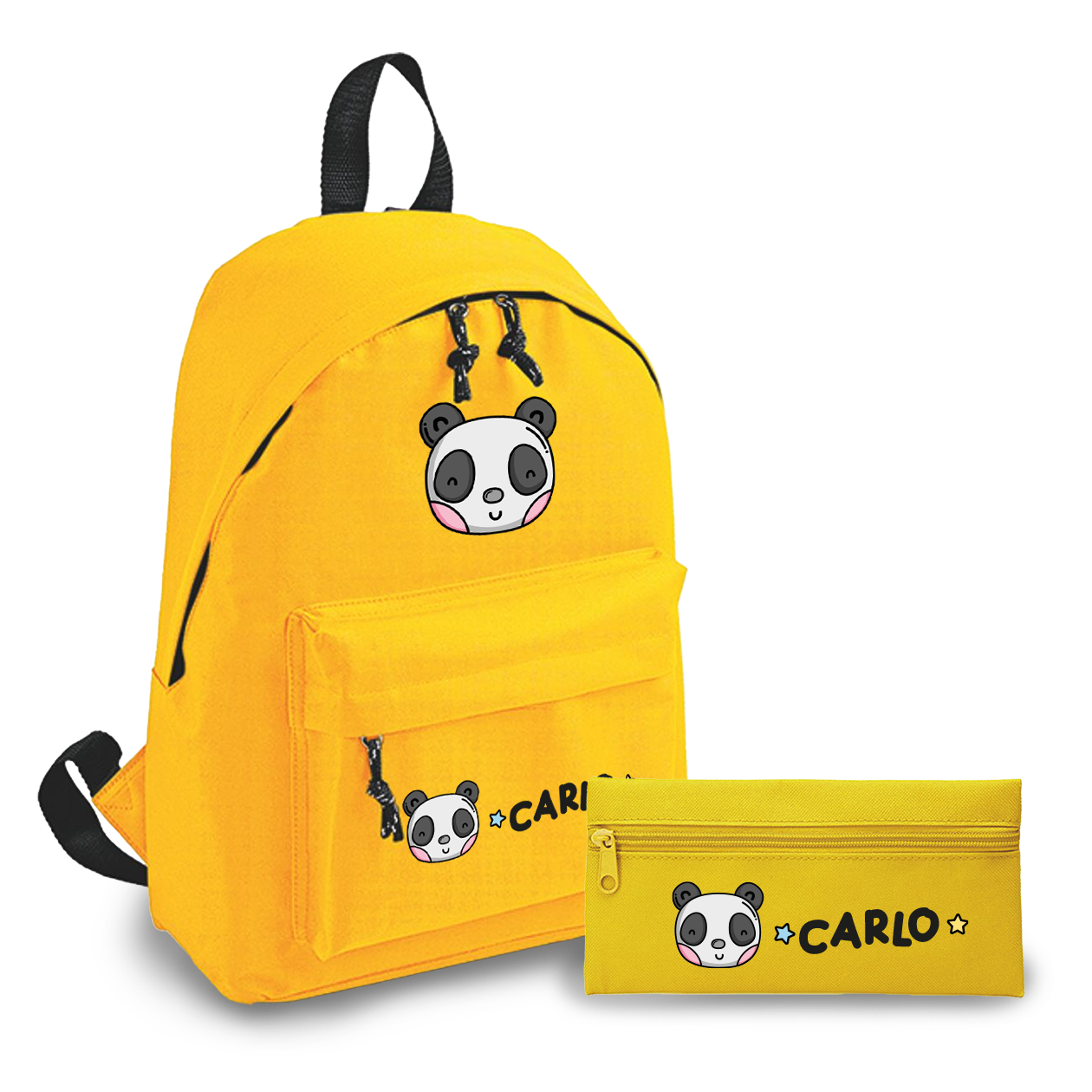Baby Panda - Zaino + Portapenne - personalizzati con nome