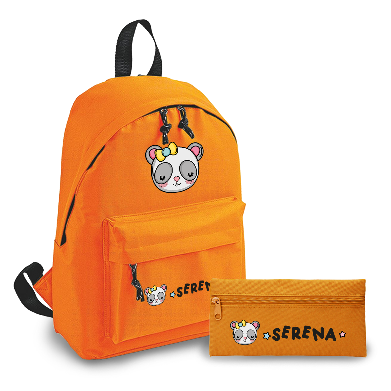 Girl Panda - Zaino + Portapenne - personalizzati con nome