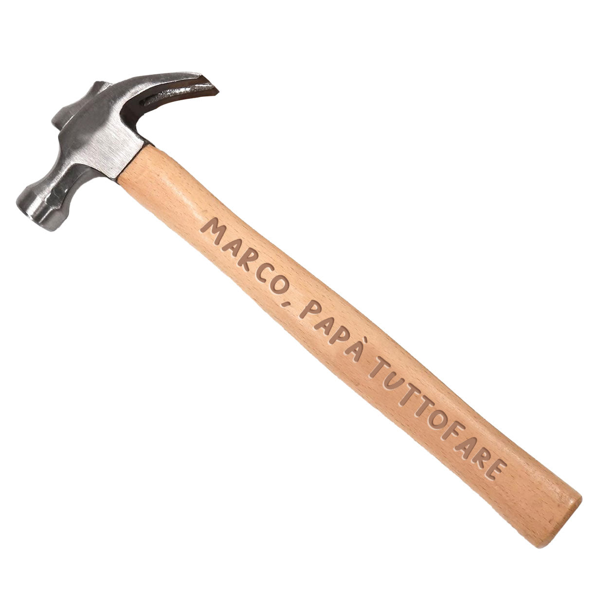 Papà tuttofare - martello con manico inciso - personalizzato con nome