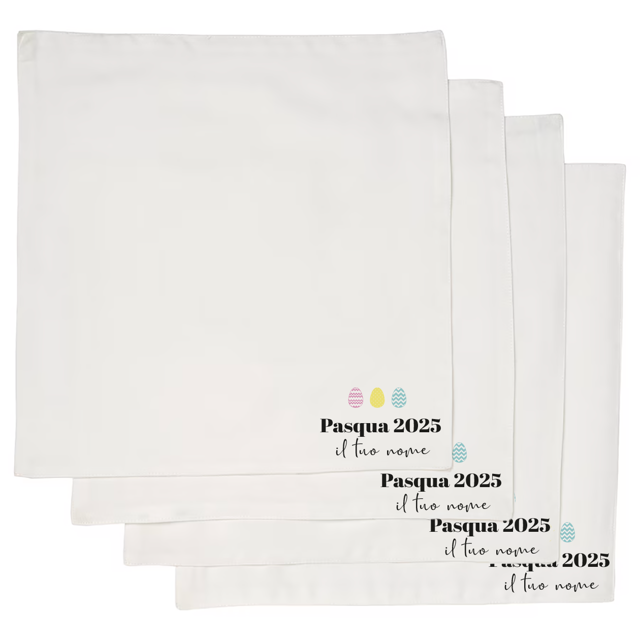 Pasqua color - Set 4 tovaglioli - personalizzato