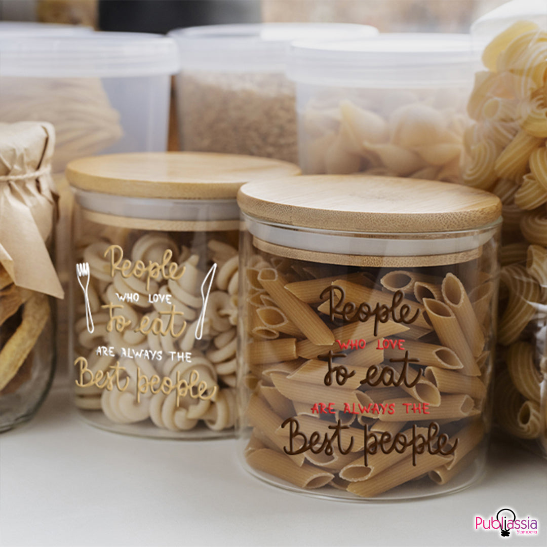 People to eat Best people - Set 2 barattoli salvafreschezza - borosilicato