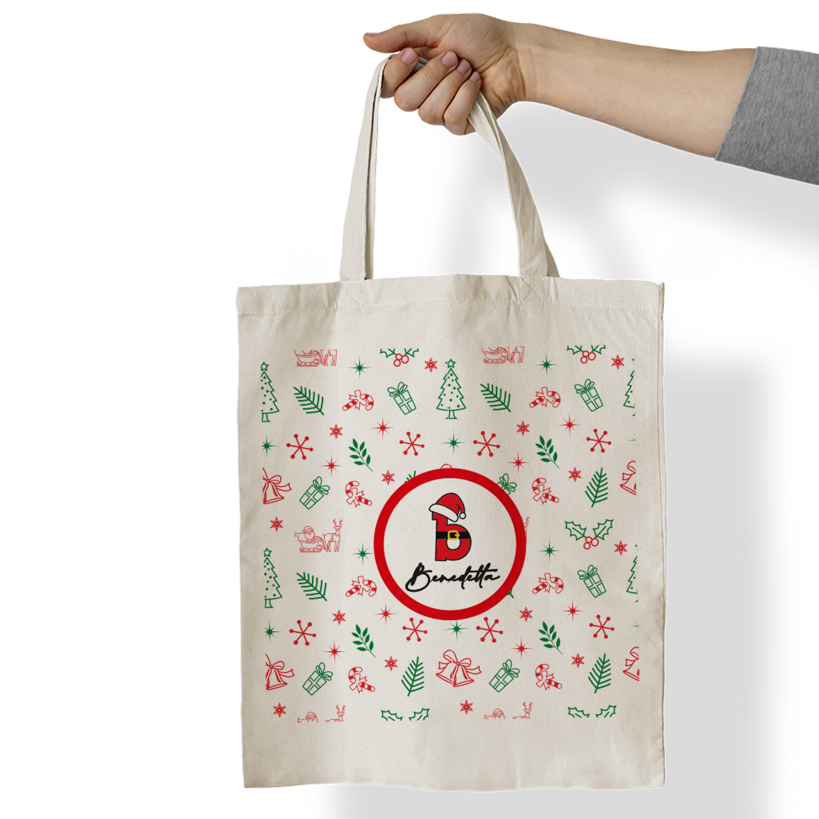 Name Christmas - Shopper In Cotone - personalizzata con nome