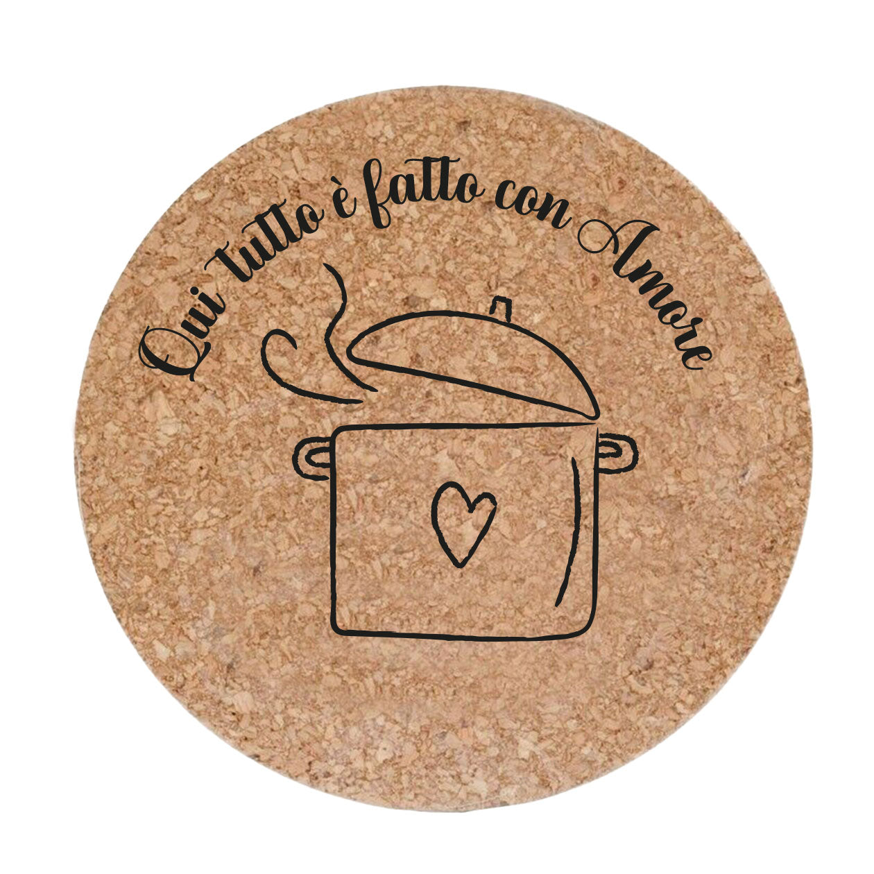Lo chef ha sempre ragione - Set da 3 pezzi Sottopentola in sughero naturale 19cm