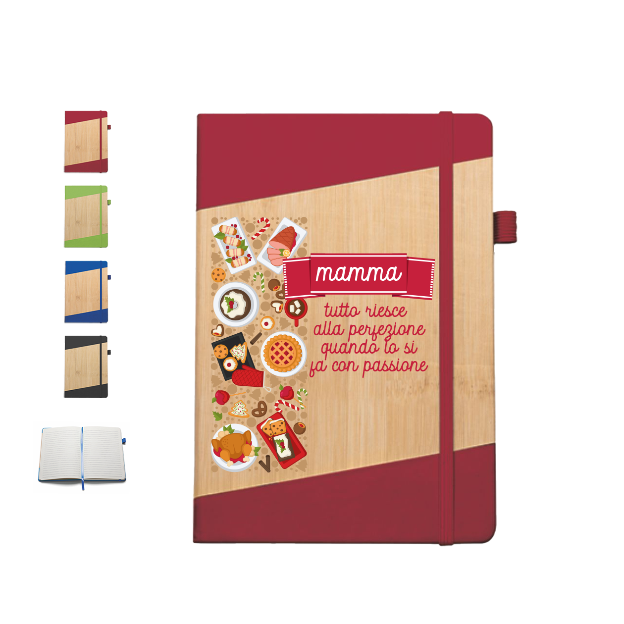 Mamma tutto riesce alla perfezione quando lo si fa con passione - Block Notes in PU a righe