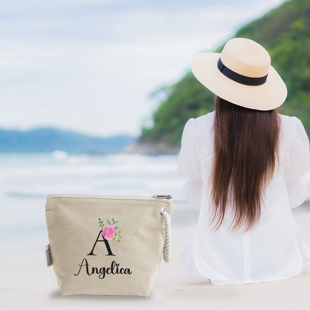 Name Flower - Pochette - personalizzata con iniziale e nome