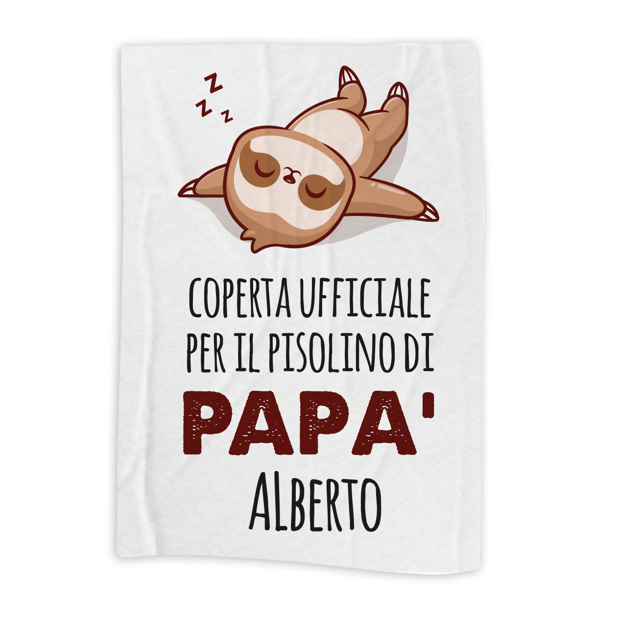 Il riposino di papà - coperta Idea Regalo Festa del Papà - personalizzata con nome
