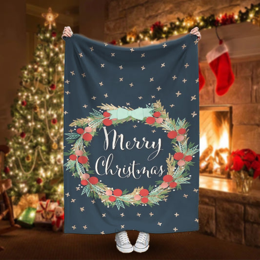 Merry Christmas - Plaid, coperta Natalizia Idea Regalo Natale