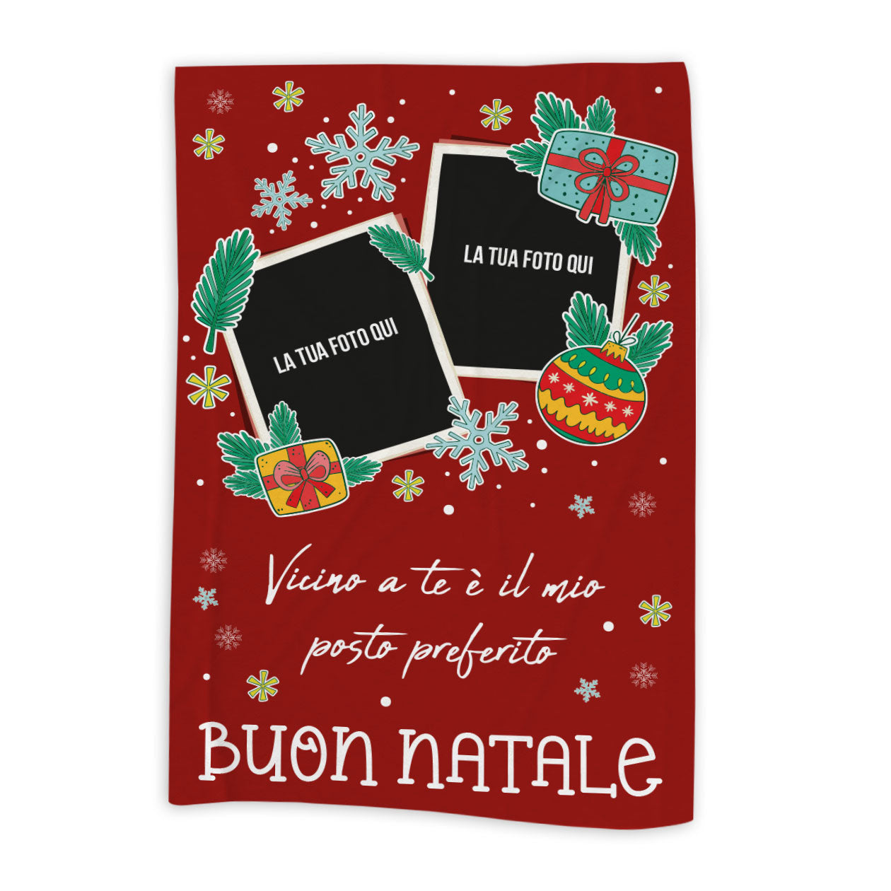 Vicino a te è il mio posto preferito - Plaid, coperta Natalizia Idea Regalo Natale - personalizzato con foto