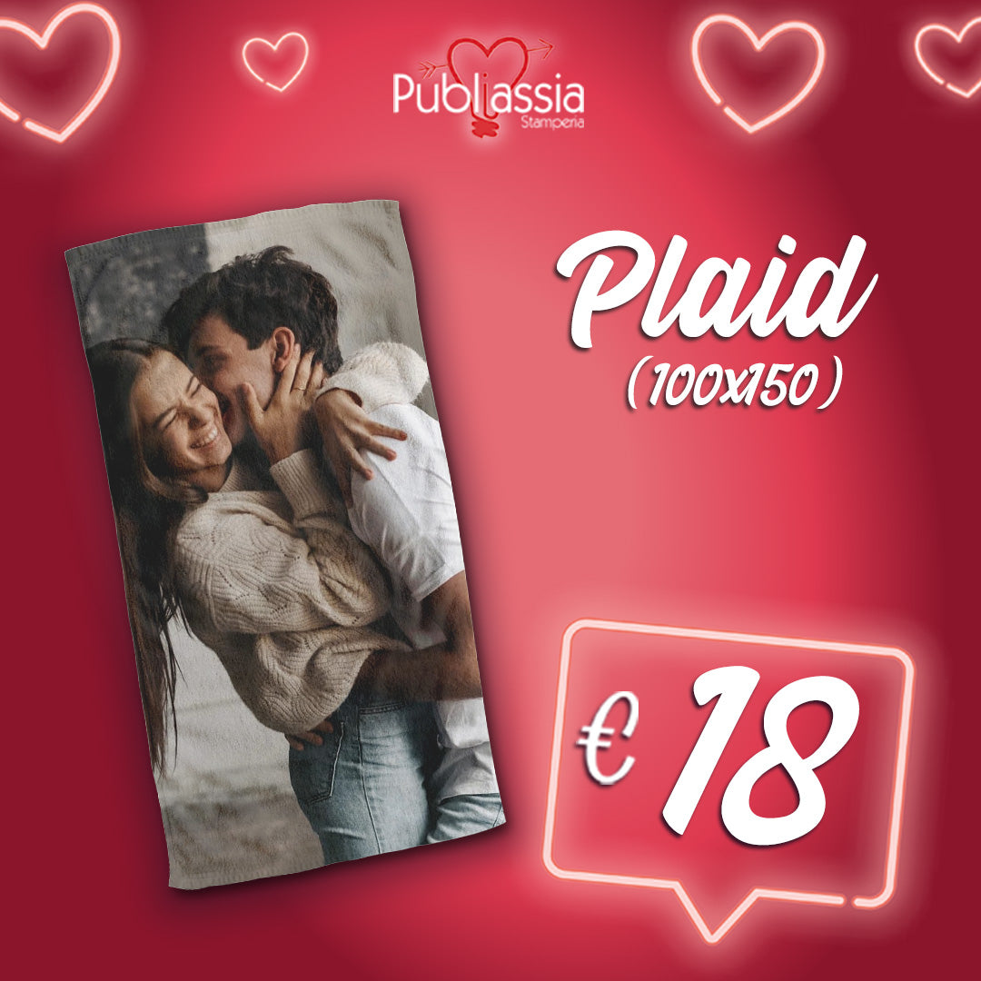 Offerta San Valentino 2 - Plaid personalizzato
