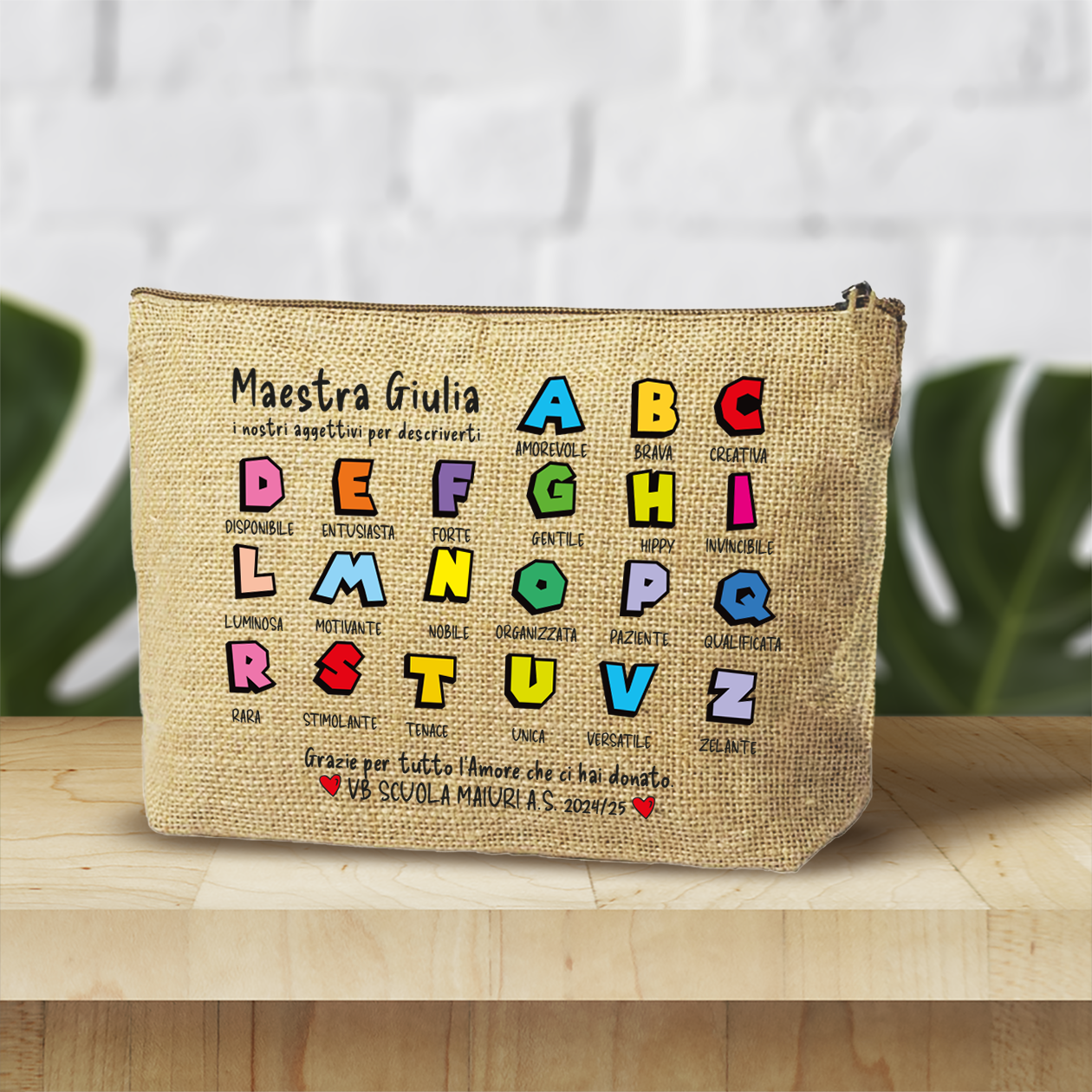 La nostra Maestra - Pochette personalizzata - idea regalo maestra