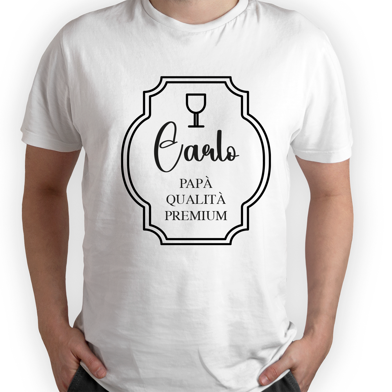 Papà qualità premium - T-shirt - personalizzata con nome