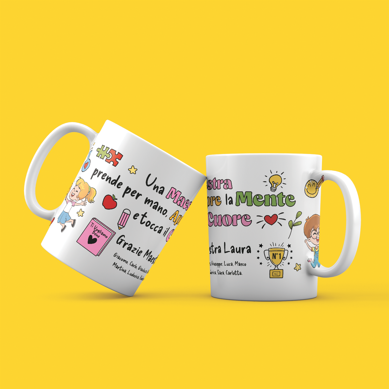 Maestra n 1 - Tazza Mug - personalizzata con nome