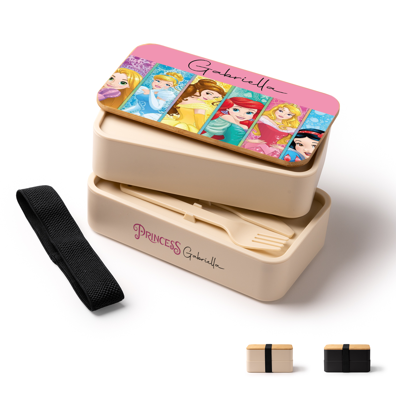 Princess - Scatola per il pranzo - personalizzato con nome