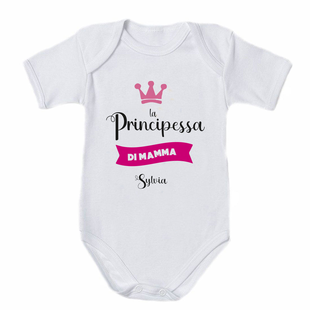 La principessa di mamma - Tutina neonato - body personalizzato con nome