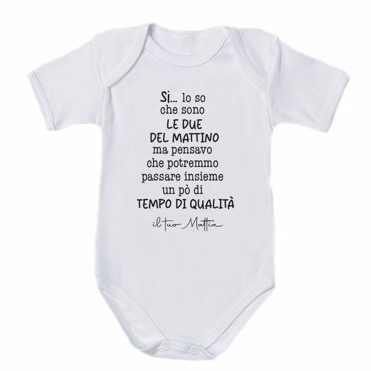 Tempo di qualità - Tutina neonato - body personalizzato con nome