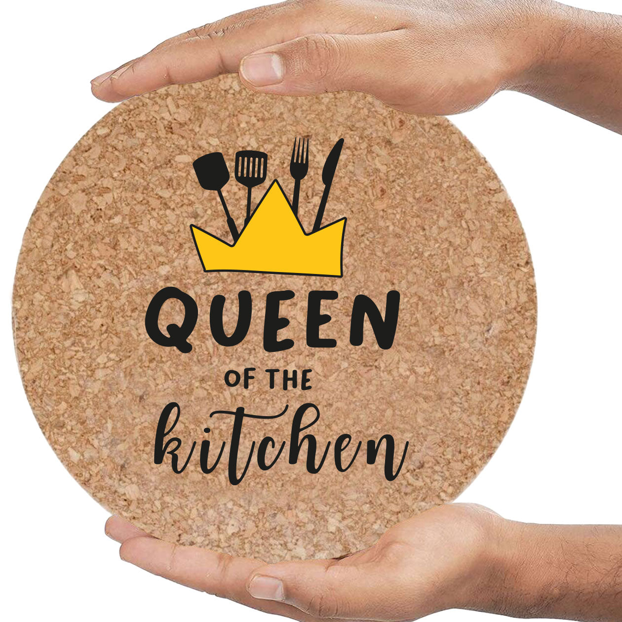 Queen of the kitchen - Set da 3 pezzi Sottopentola in sughero naturale 19cm