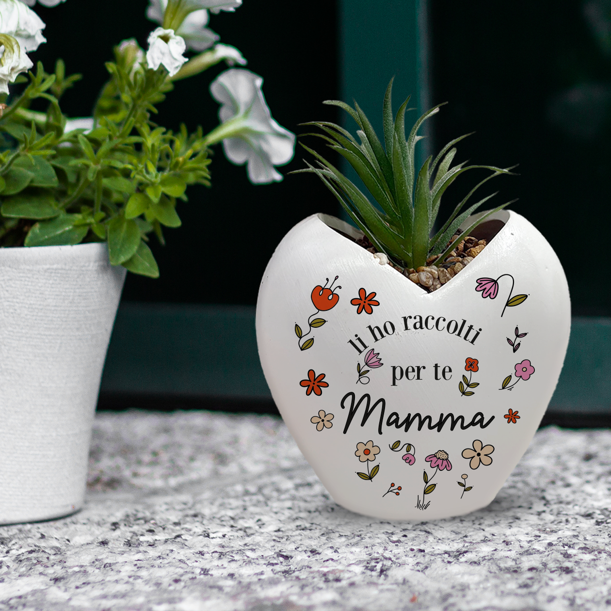 Li ho raccolti per te mamma - Piantina con vaso