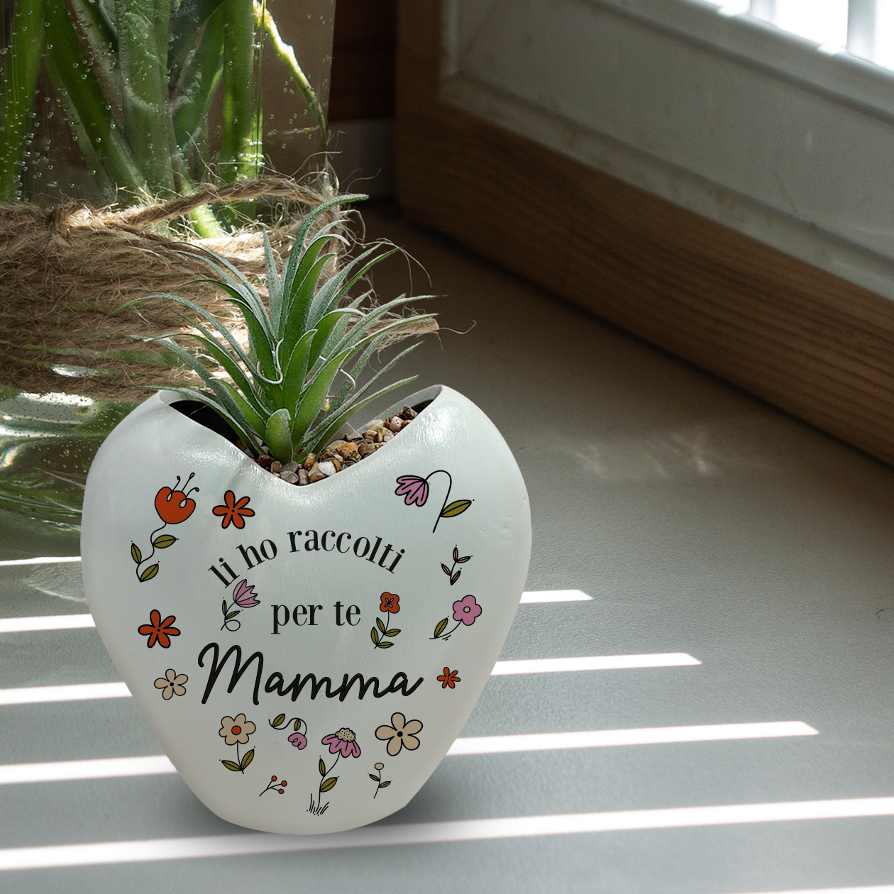 Li ho raccolti per te mamma - Piantina con vaso