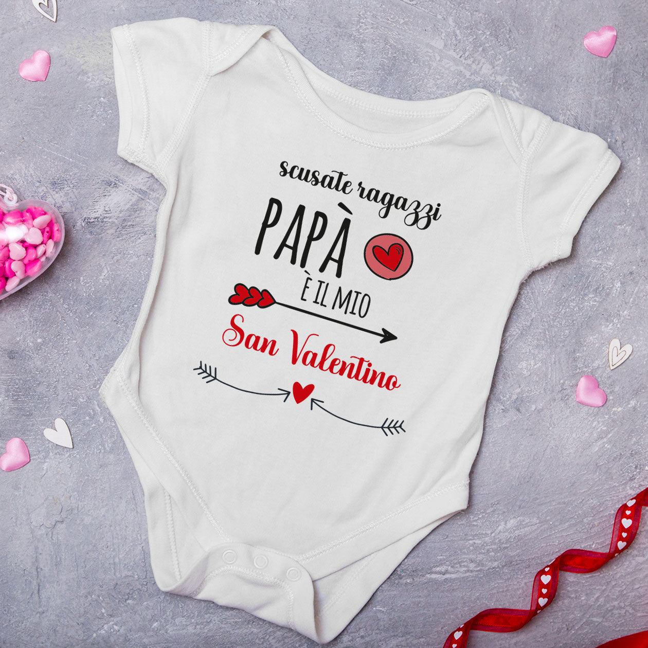Papà è il mio San Valentino - Tutina neonato - body