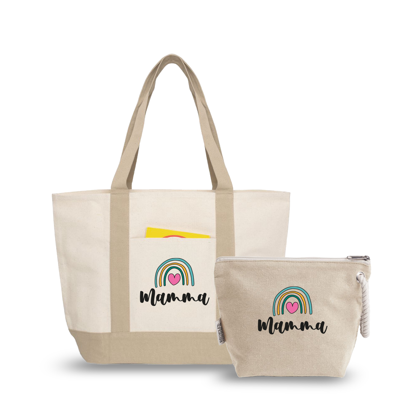 Mamma Rainbow - Borsa mare & Pochette - Combo