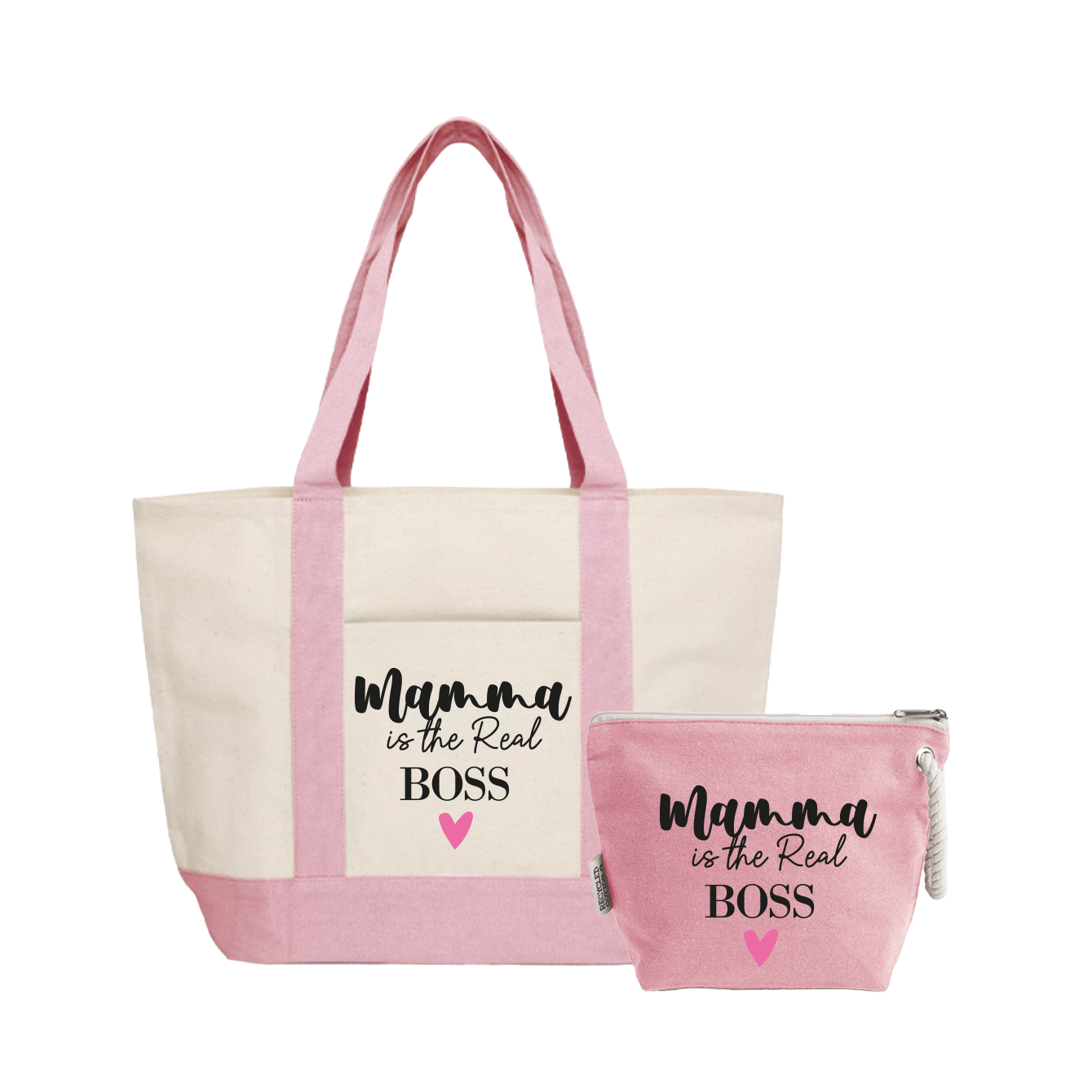 Mamma is the real boss - Borsa mare & Pochette - Combo