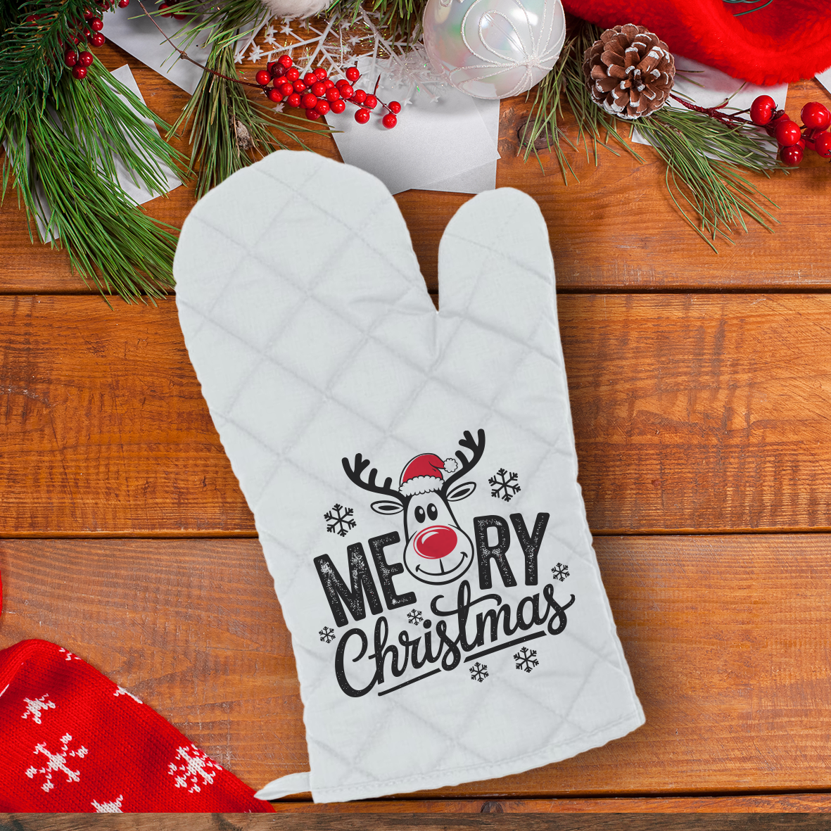 Merry Christmas Renna - Guanto da cucina