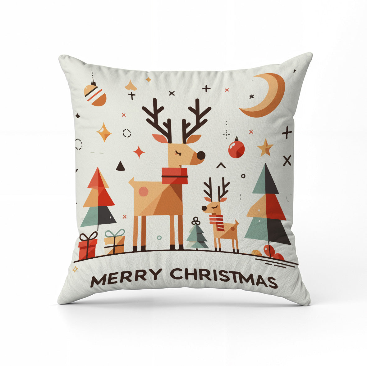 Reindeer Christmas - Cuscino Personalizzato - idea regalo Natale