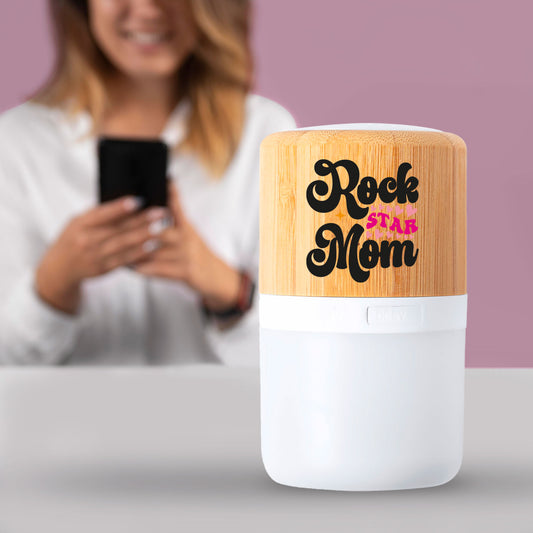 Rock star mom - Speaker wireless in bamboo