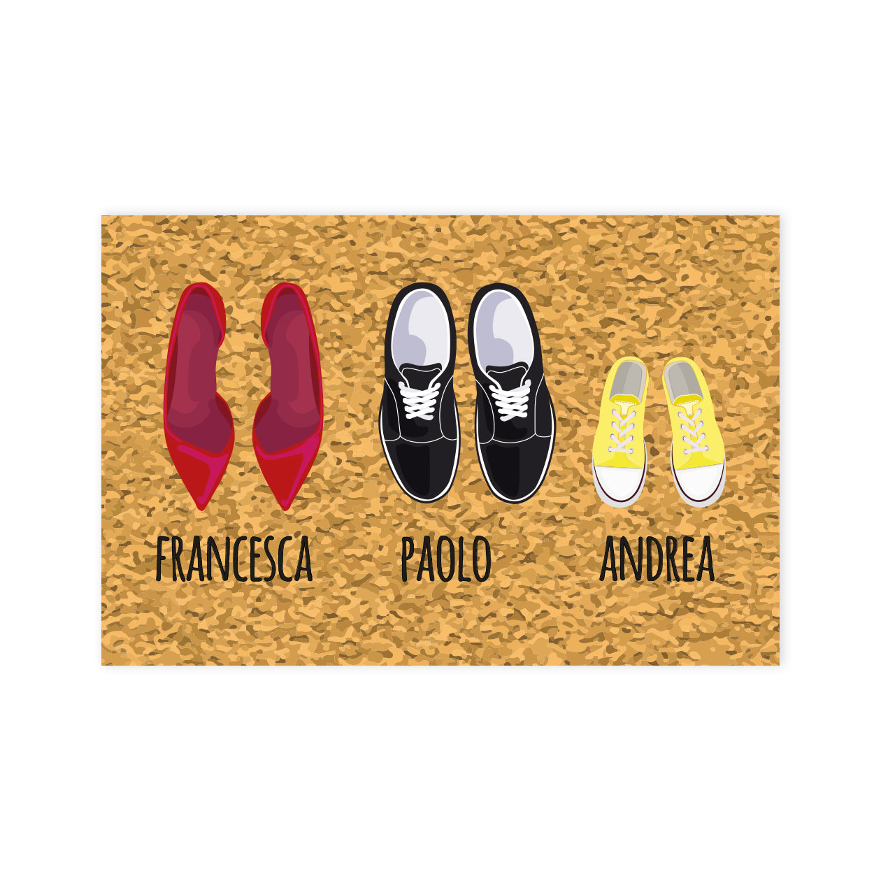 Shoes Family - Tappeto - personalizzati con nomi