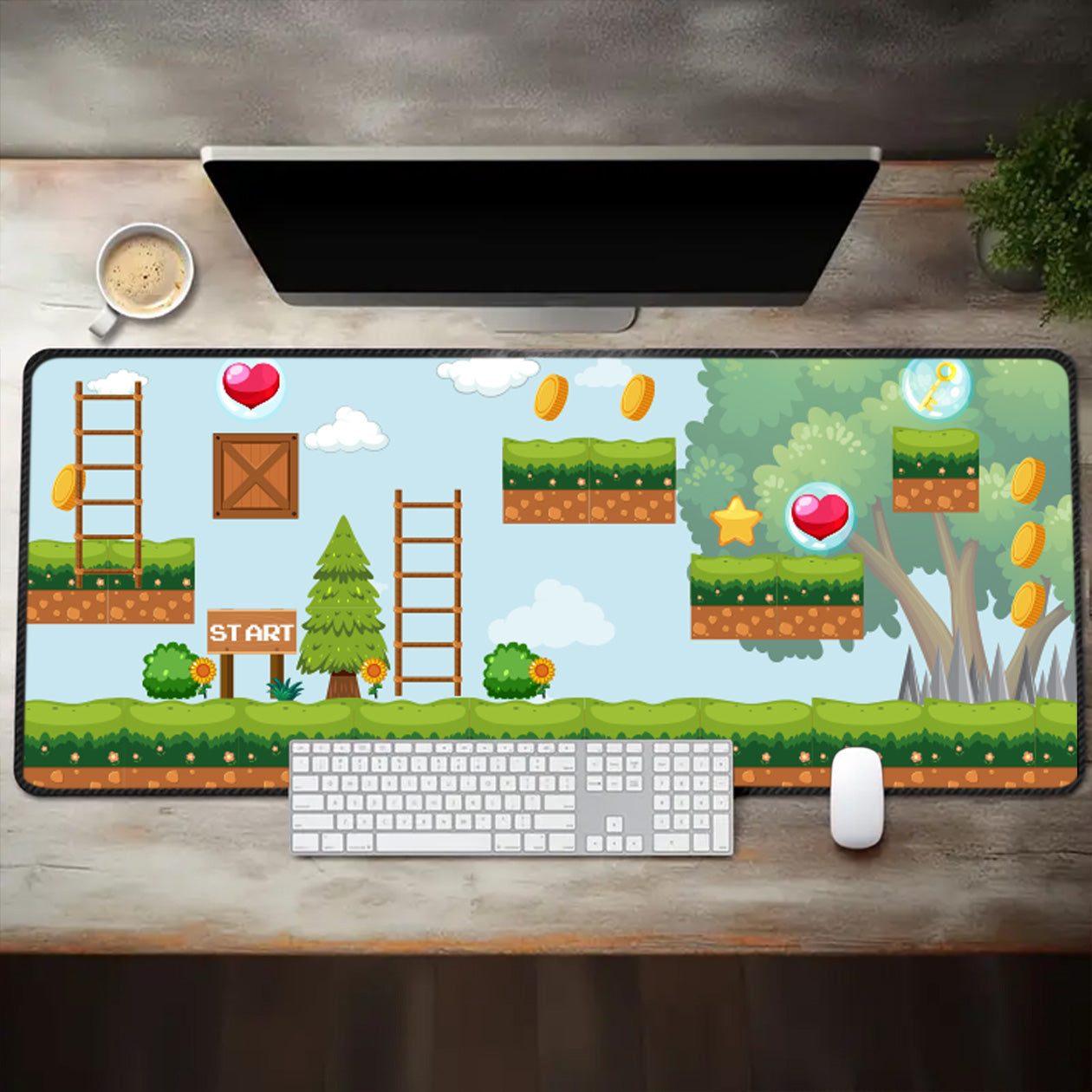 Flower level - Tappetino per mouse da gaming