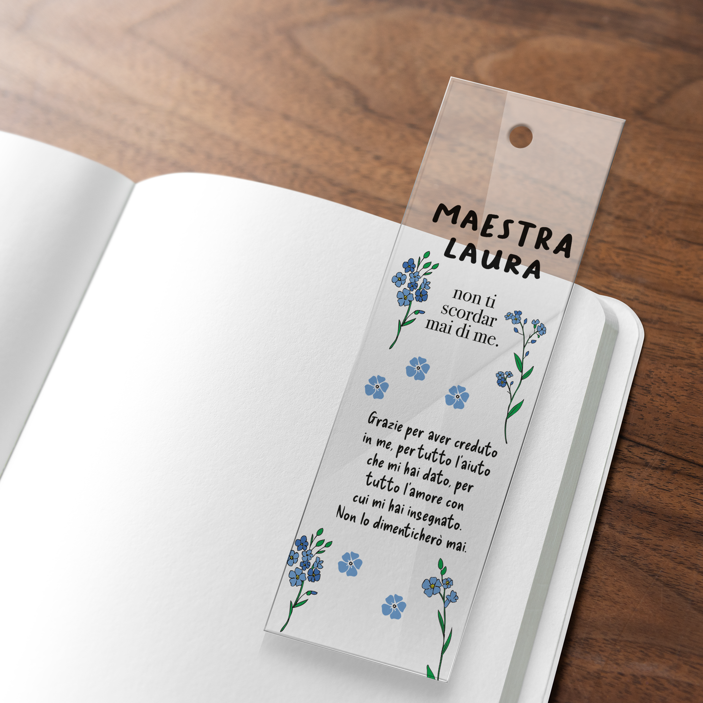 Maestra non ti scordar mai di me - Segnalibro personalizzato