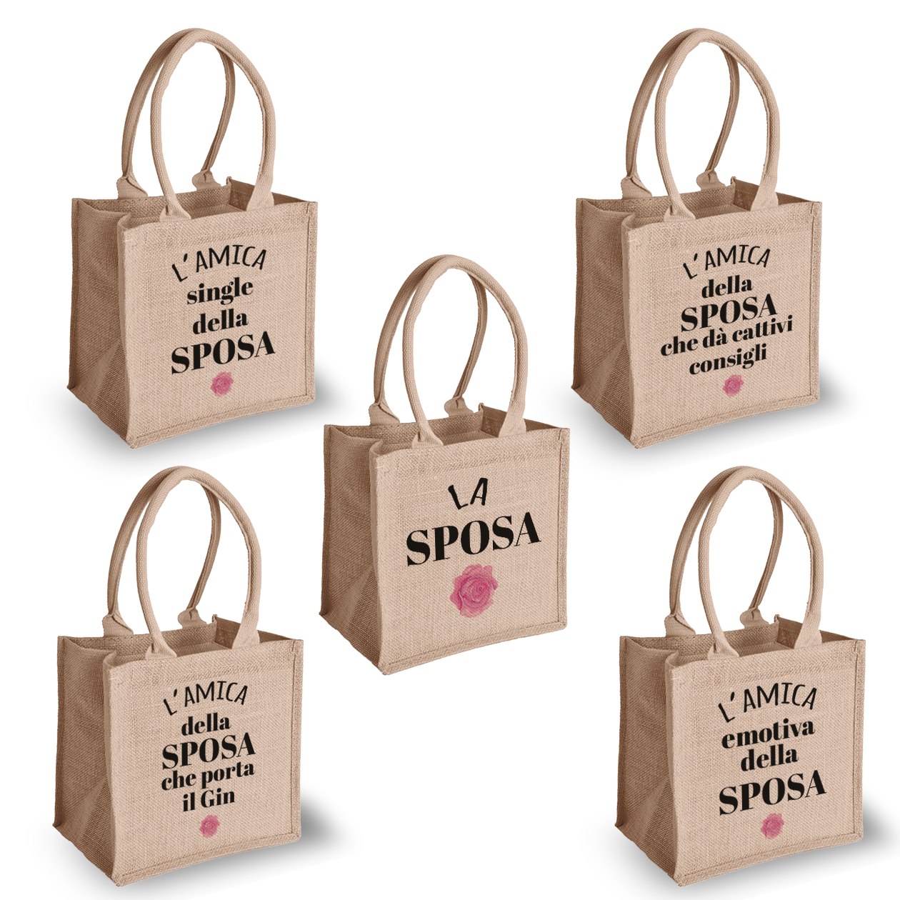 Le amiche della sposa - Set da 5 Bag