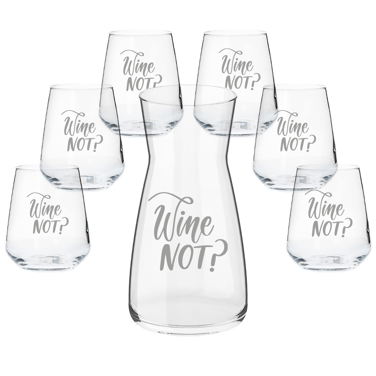 Wine not? - Set Caraffa e 6 Bicchieri