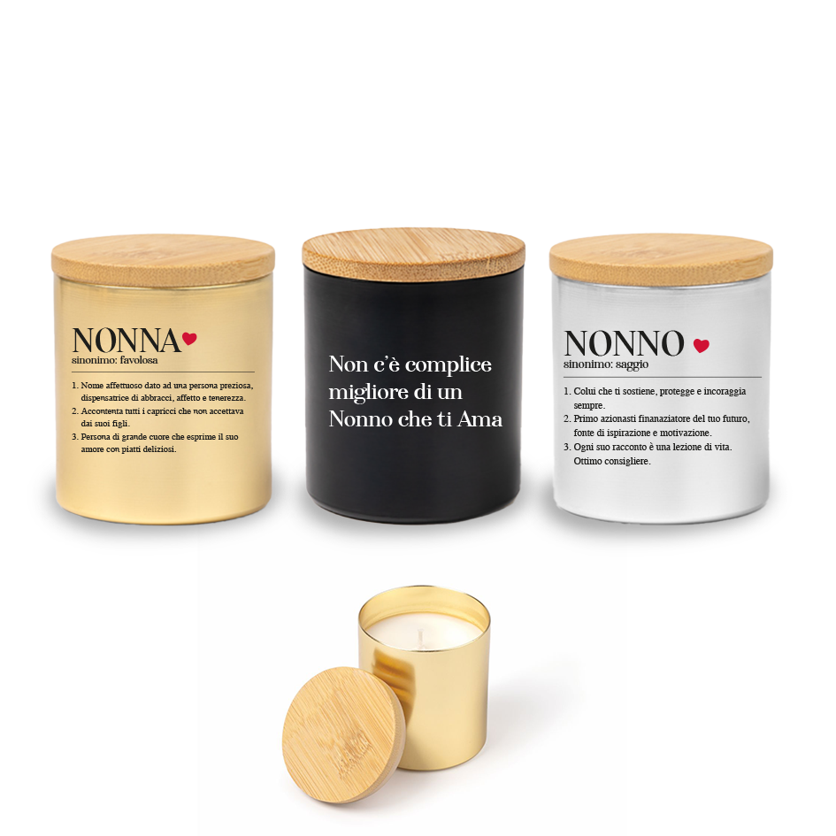 Un nonno che ti ama - Set di 3 Candele Profumate