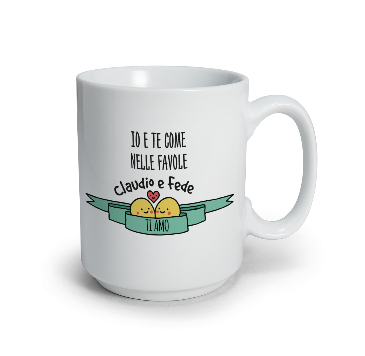 Io e te come nelle favole - Tazza mug - personalizzata con nomi