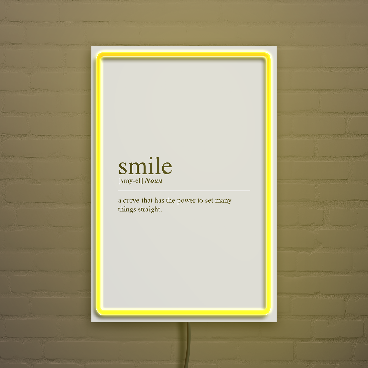 Smile - Quadretto con Neon Led