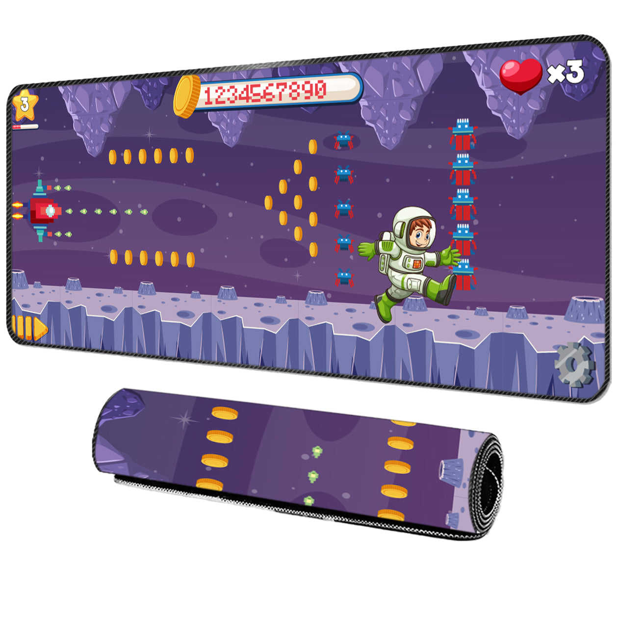 Space Level - Tappetino per mouse da gaming