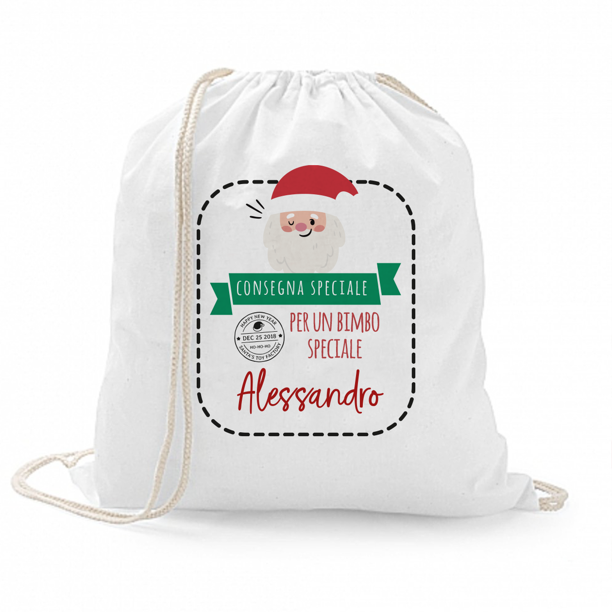 Consegna speciale per un bambino speciale - Sacchetto personalizzato con nome