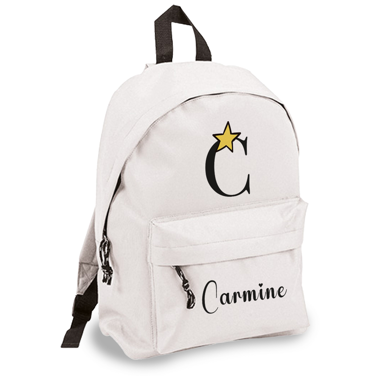 Letter star - zaino scuola - personalizzato con nome e iniziale