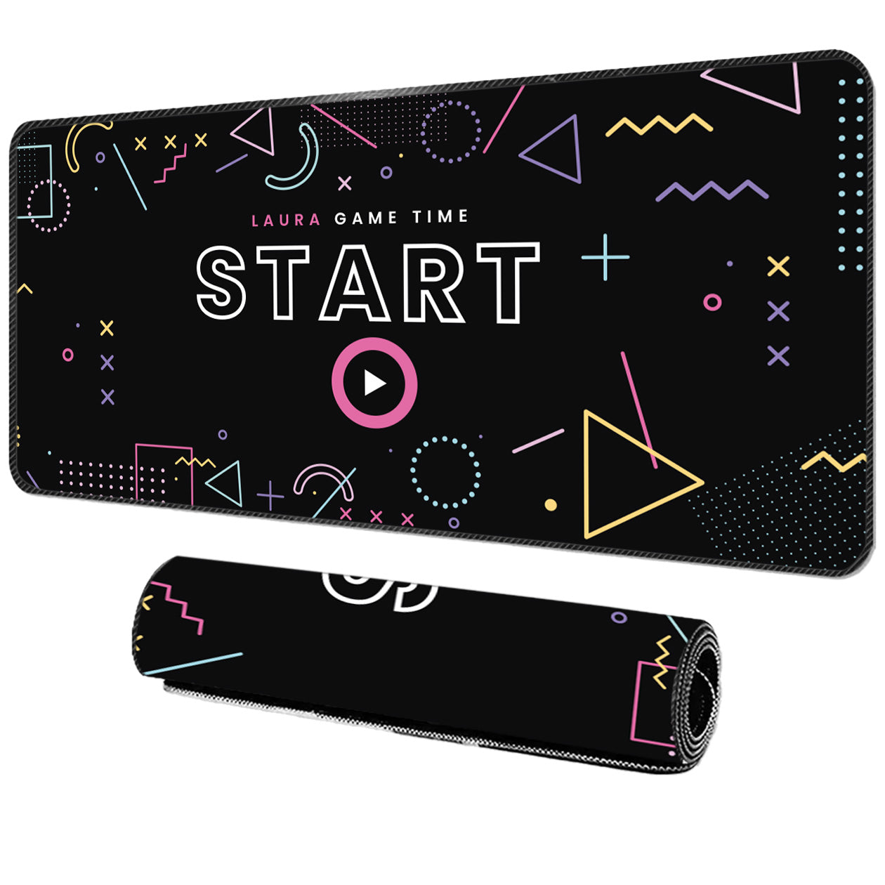 Start game time - Tappetino per mouse da gaming - personalizzato con nome