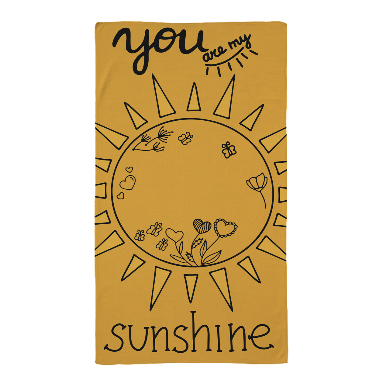 You are my sunshine - Telo Mare in microfibra