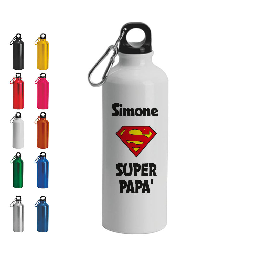 Super Papà - Borraccia Ecosostenibile - personalizzata con nome